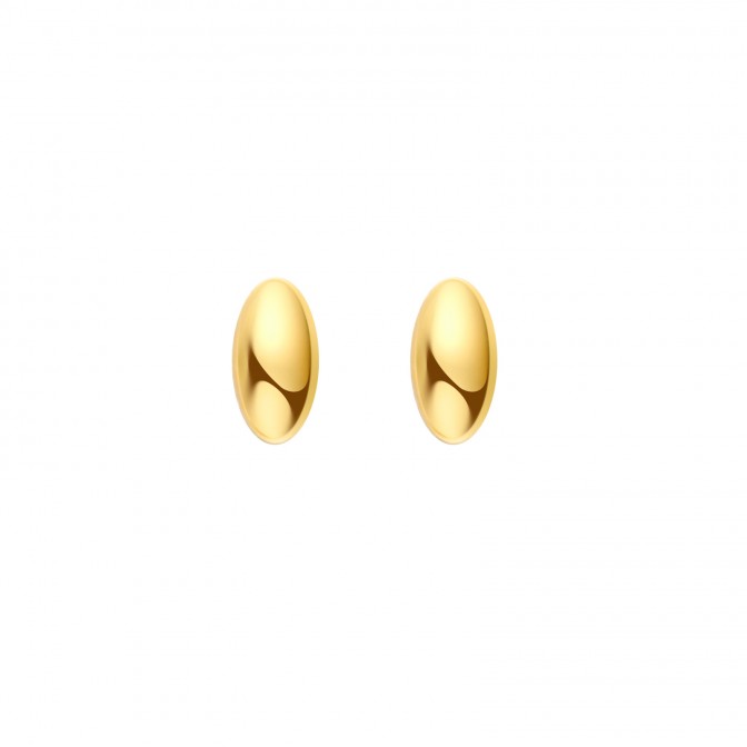 Pendientes Ovulado - 6 mm - Bañado Oro y Plata Rodiada