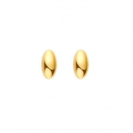 Pendientes Ovulado - 6 mm - Bañado Oro y Plata Rodiada