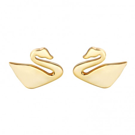 Pendientes Pato - 8 mm - Bañado Oro y Plata Rodiada