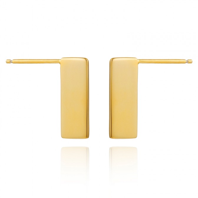 Pendientes Placa Rectangulo - 15 mm