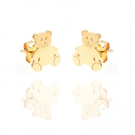 Pendientes Plata - Oso 10mm