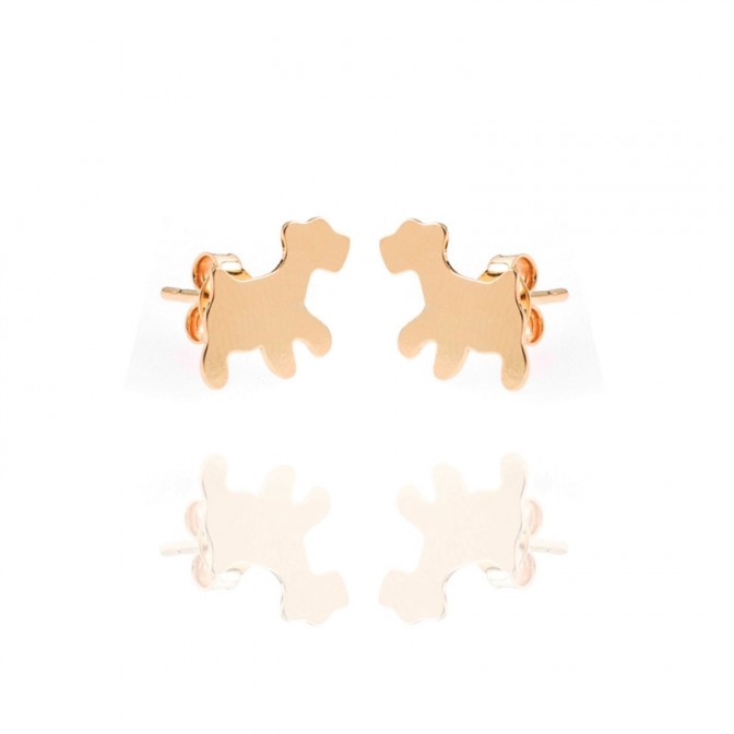 Pendientes Plata - Perro - 10*12 mm