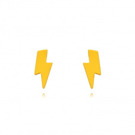 Pendientes Rayo - Enamel - 6 * 2,5 mm - Bañada Oro