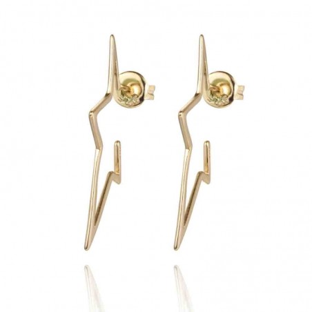 Pendientes Semi Estrella - 32 mm - Bañado Oro and Plata Rodiada