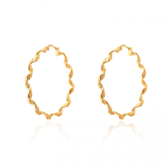 Pendientes Trenzado Aro - 20 mm