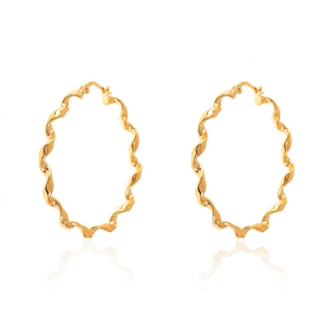 Pendientes Trenzado Aro - 25 mm