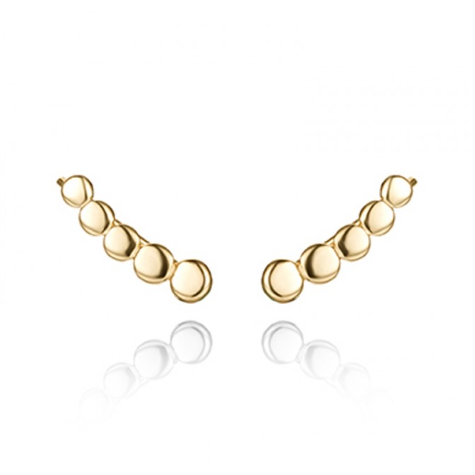 Pendientes Trepador - Chapa 14 mm - Bañado Oro and Plata Rodiada