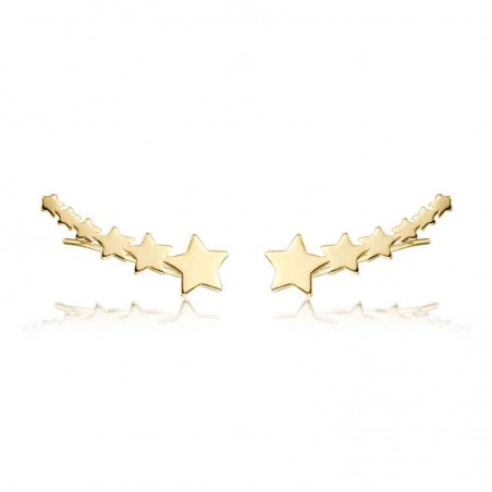 Pendientes Trepador - Estrella 27 mm - Bañado Oro y Plata Rodiada