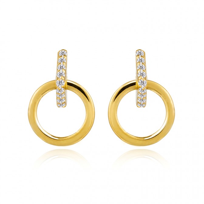 Pendientes Triangulo - Circonita Blanca