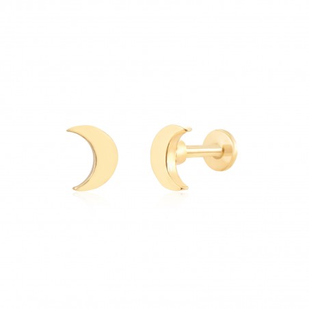 Piercing Luna - 5 mm - Acero Bañado Oro