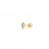 Piercing Acero Marquise - 5*2 Mm - Circonita - Color Oro Y Acero