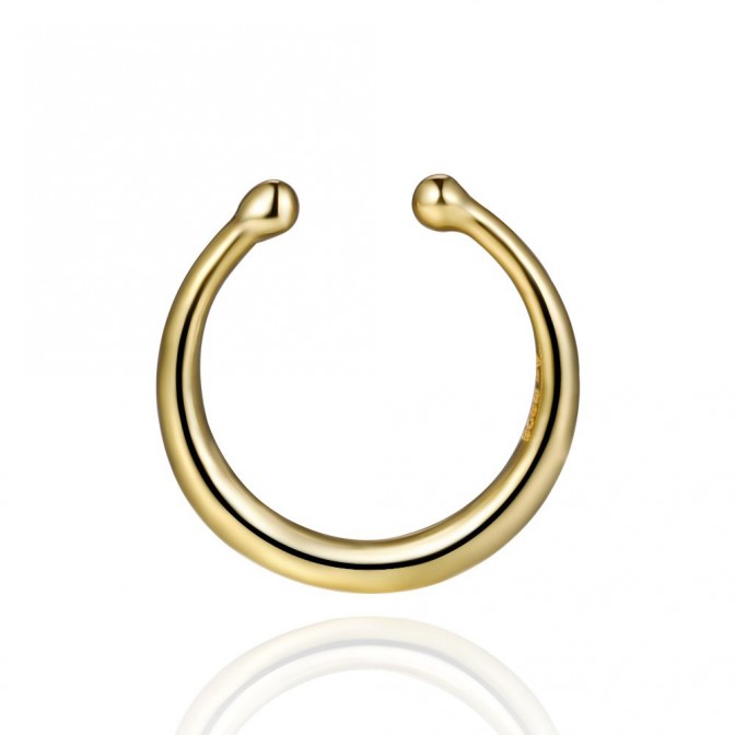Piercing Septum - 12 mm - Bañado Oro y Plata Rodiada