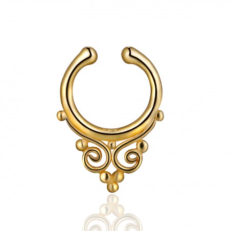 Piercing Septum - 15 mm - Bañado Oro y Plata Rodiada