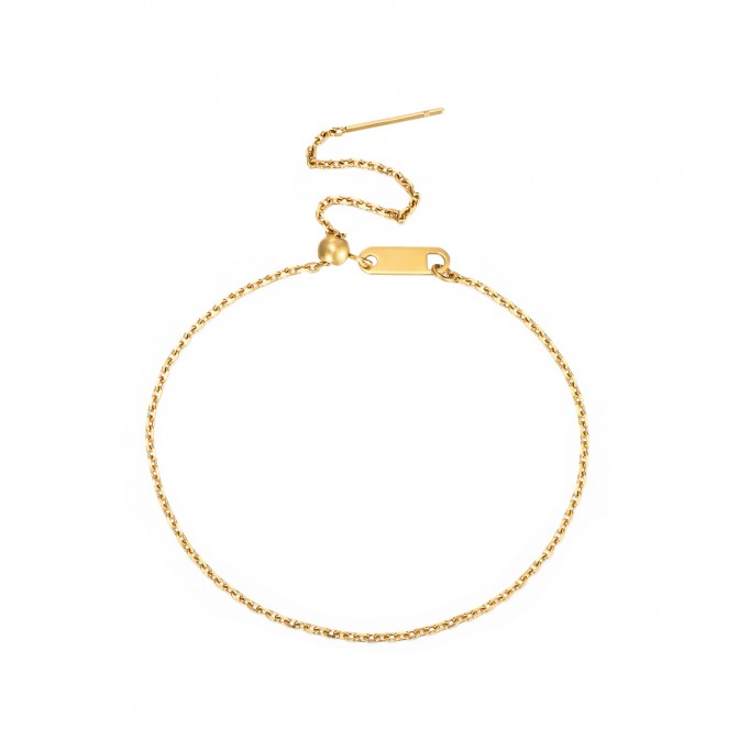 Pulsera Acero - Cierre Deslizante 20cm - Color Oro y Acero