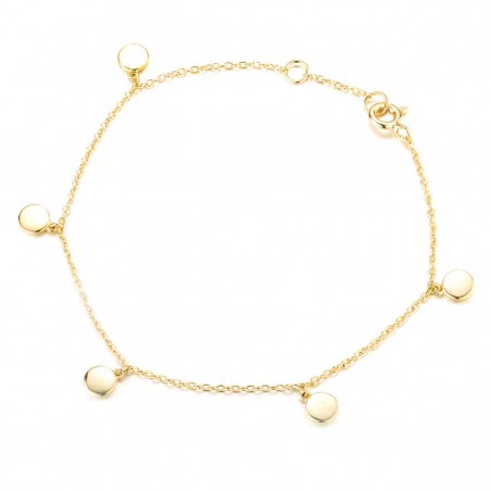 Pulsera Chapas - 16+4 cm - Bañado Oro y Plata Rodiada