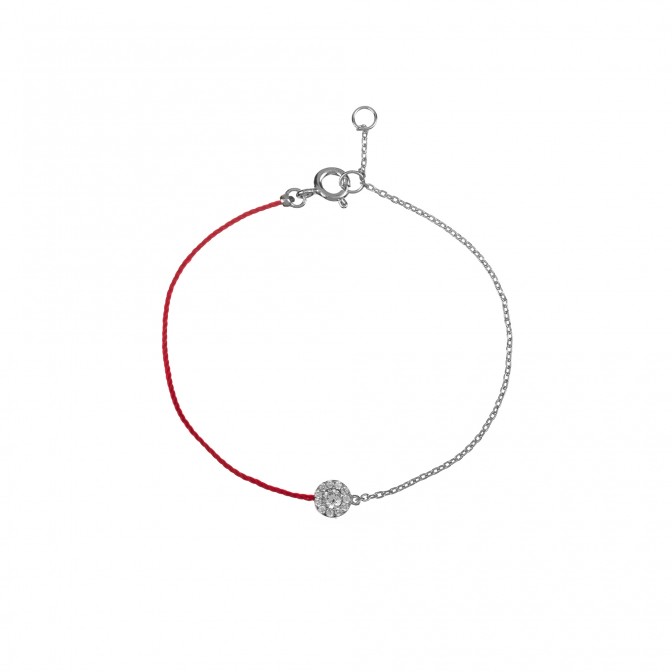 Pulsera Circonita - Cadena+Hilo - 6MM