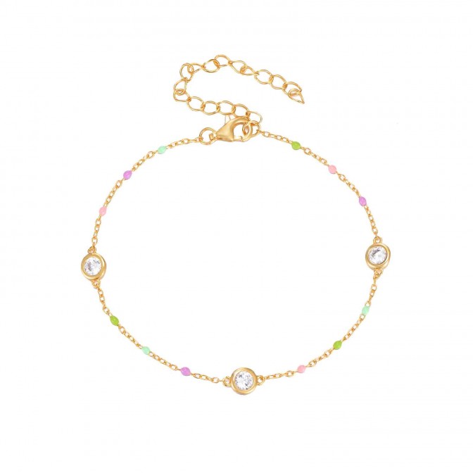 Pulsera Circonita - Enamel - 16+5 cm