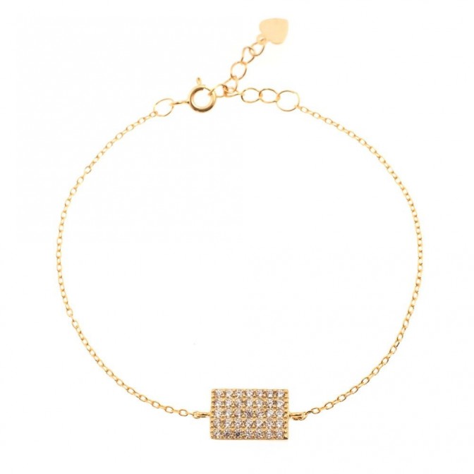 Pulsera Circonita - Placa