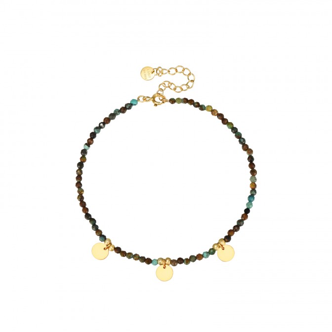 Pulsera Mineral Multi - 18+5 cm - Bañado Oro