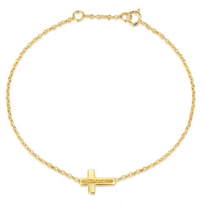 Pulsera Plata - 10*7mm Cruz