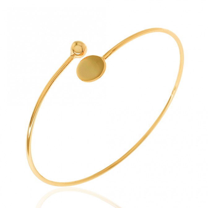 Pulsera Plata - Bola y Chapa