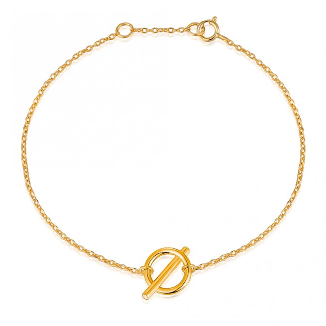 Pulsera Plata - Circulo Palo 10mm