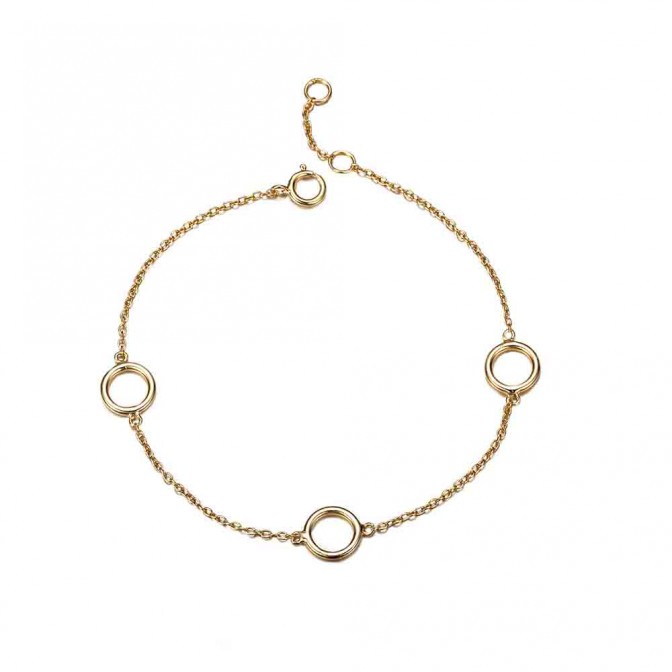 Pulsera Plata - Circulos 8mm