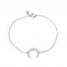 Pulsera Plata - Cuerno  14mm