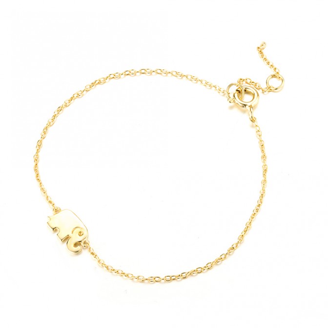 Pulsera Plata - Elefante 10*6mm