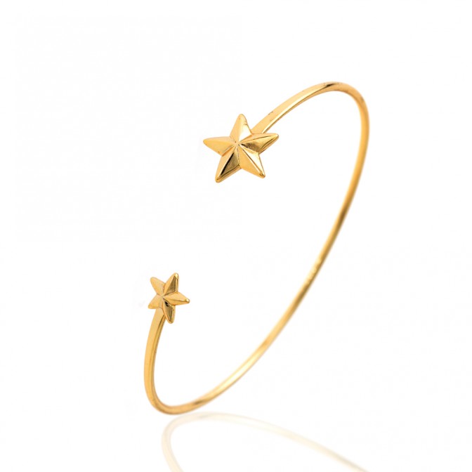 Pulsera Plata - Estrella 11 y 7mm