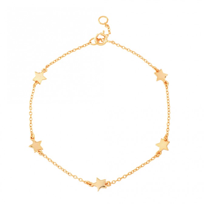 Pulsera Plata - Estrellas 5mm