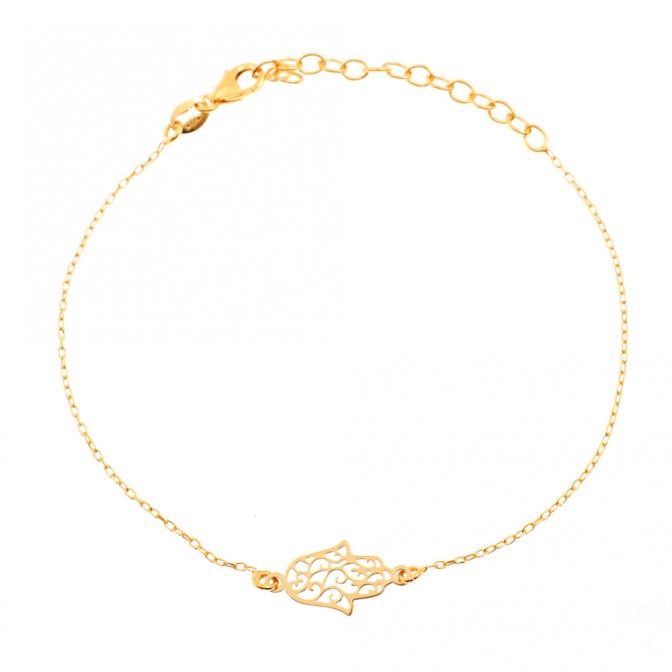 Pulsera Plata - Mano de Fatima 12mm