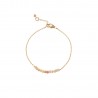 Pulsera Plata - Mineral 30mm - 18+2 cm - Bañado Oro y Plata Rodiada