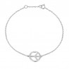 Pulsera Plata - Paz 10mm