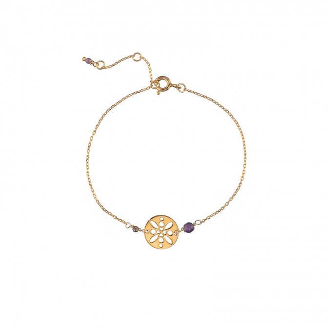 Pulsera Plata - Roseton 10mm