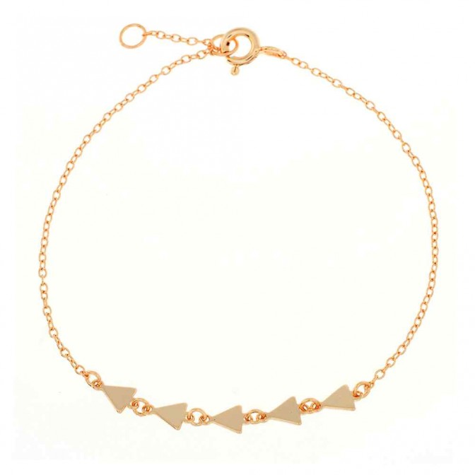 Pulsera Plata - Triangulos 5mm