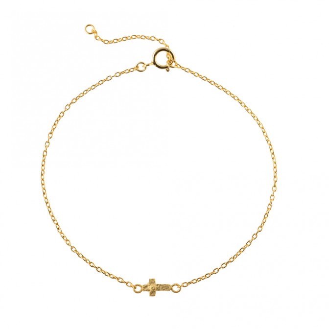 Pulsera Plata Cruz - 18mm