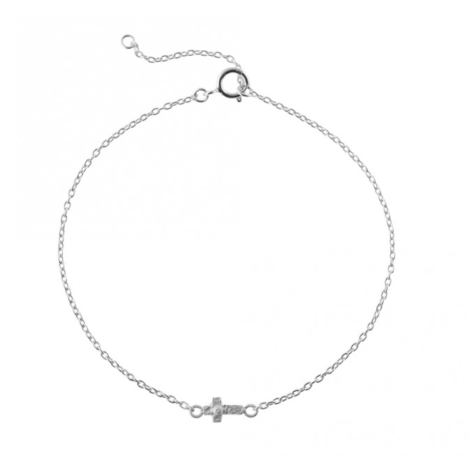 Pulsera Plata Cruz - 18mm 2