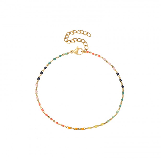 Tobillera Acero - Enamel - 20+5cm - Bañado Oro