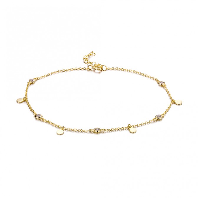 Tobillera Circonita - Chapas 3mm