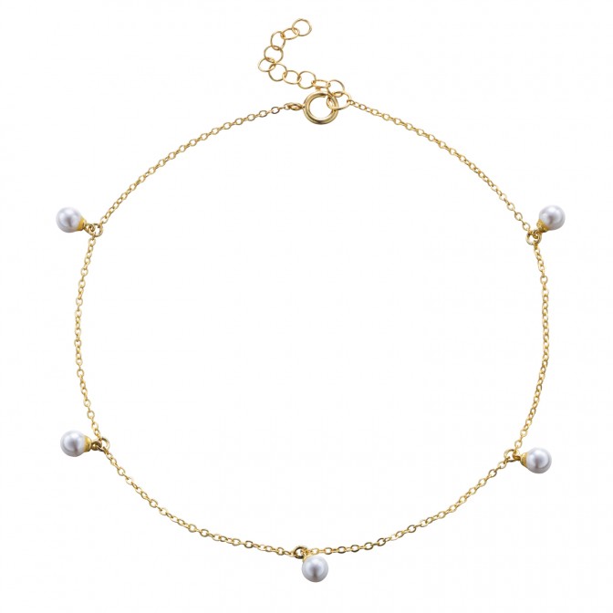 Tobillera Perla - 23+2 cm