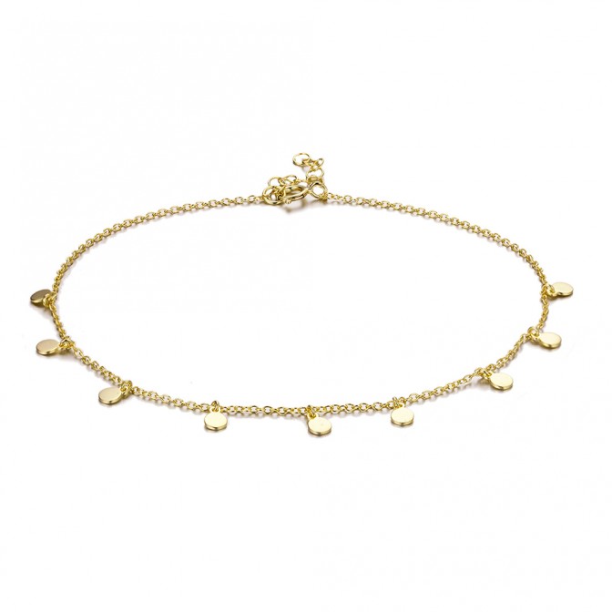 Tobillera Plata - Chapas 3mm