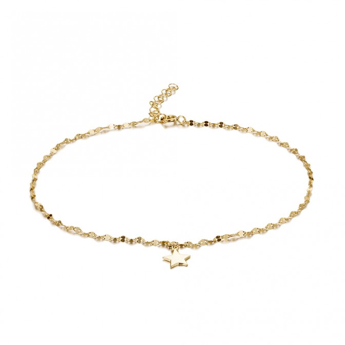 Tobillera Plata - Estrella 8mm