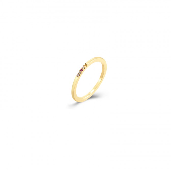 Anillo Circonita - Bañado Oro