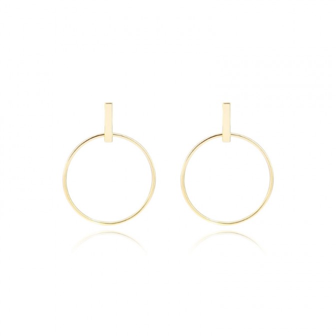 Pendientes Palo Circulo - 33mm