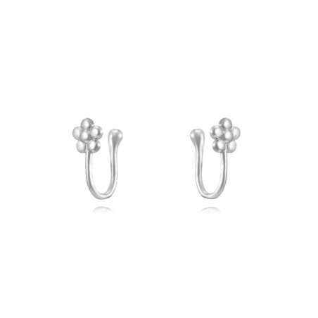 Pendiente Earcuff Flor 12,5*5,5mm Bañado Oro y Plata Rodiada Pendiente Earcuff Flor 12,5*5,5mm Bañado Oro y Plata Rodiada