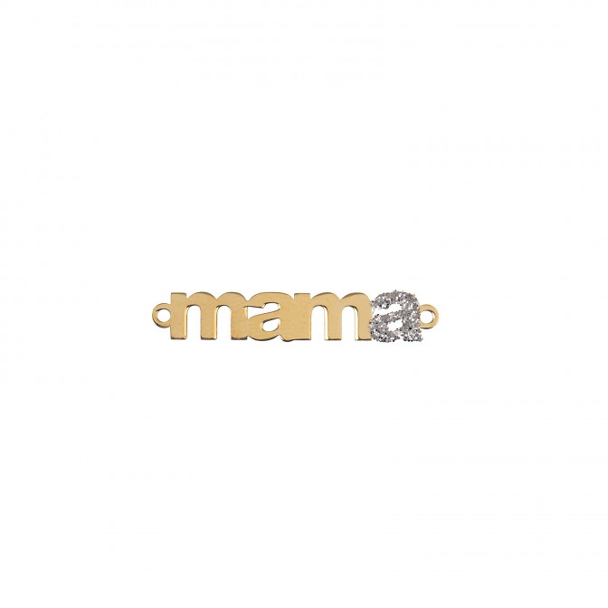 Entrepieza Plata - Mama 24mm - Bañado Oro y Plata Rodiada