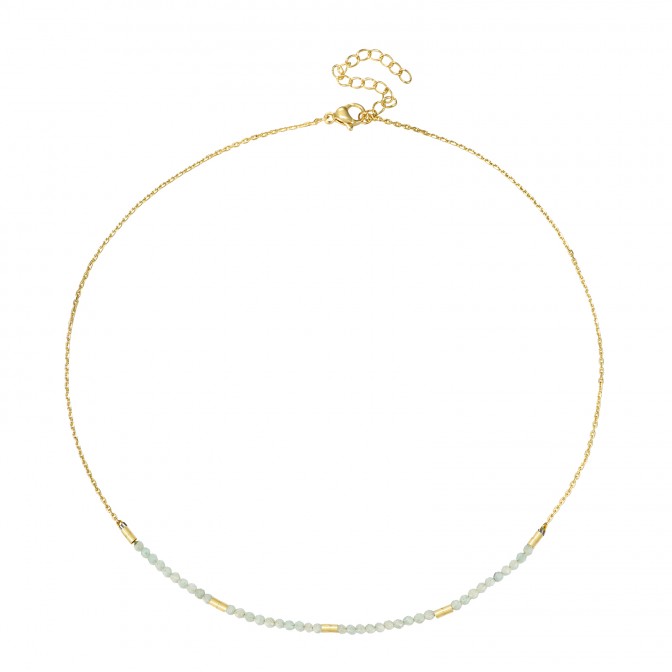 Collar Acero Mineral - 39 + 5 cm - Color Oro 2