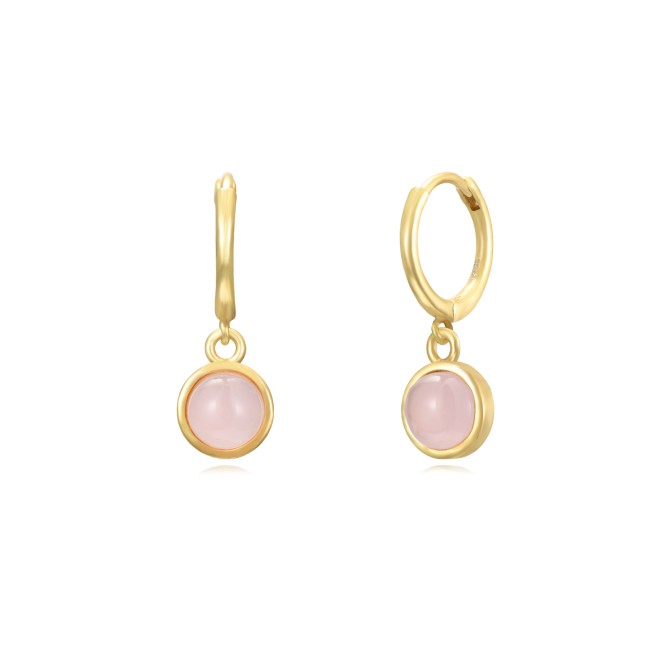 Pendientes Sol - Mineral 7mm BBañado Oro y Plata Rodiada 2