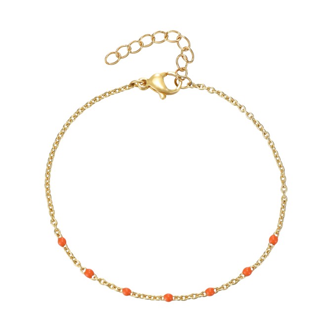Pulsera Acero - Enamel - 16 + 3 cm - Color Oro